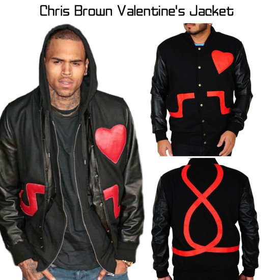 Valentine’s Chris Brown Bomber Jacket Perfect Valentines Gift For Men/women (L) hotsell